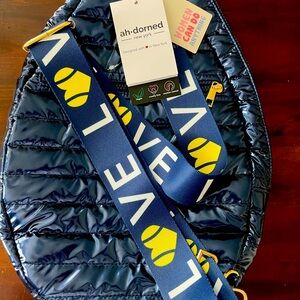 NWT tennis racquet cover bag - part of the Ahdorned Sport Collection.